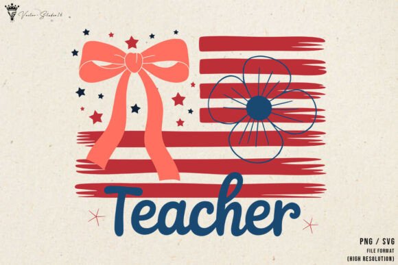 4th of July Coquette Bow Teacher Graphics