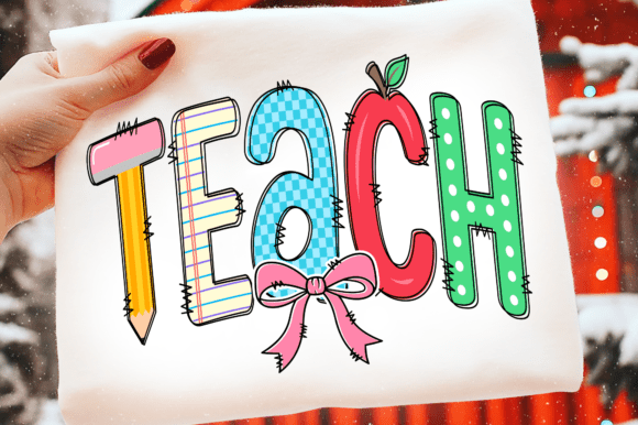 Coquette Bow Teach Svg: Graphics for T-Shirt Designs