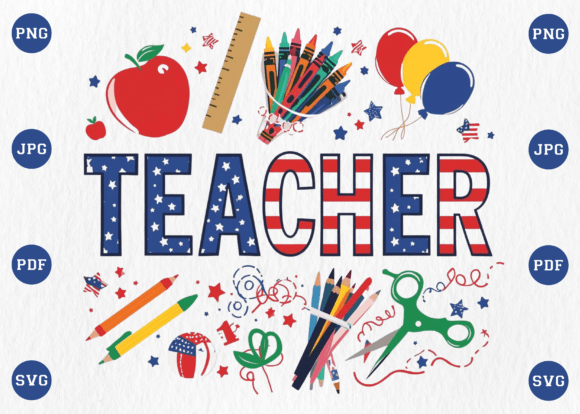 Evaluating the 4th of July Teacher SVG for Stitching
