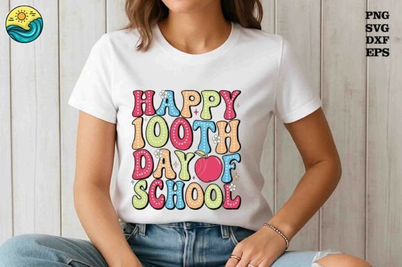 Happy 100th Day SVG: Graphics & T-Shirt Designs