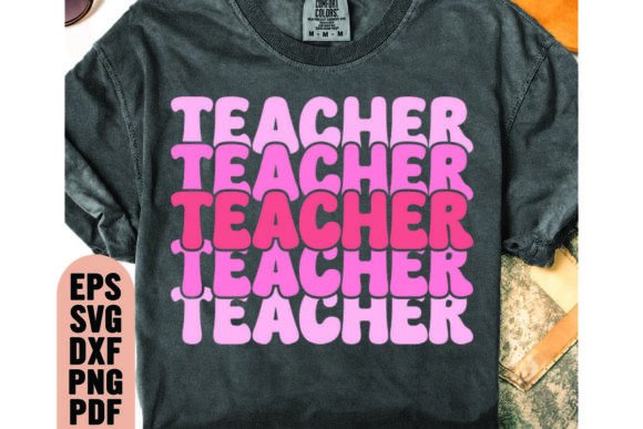 Retro Teacher SVG: Graphics for T-Shirt Designs