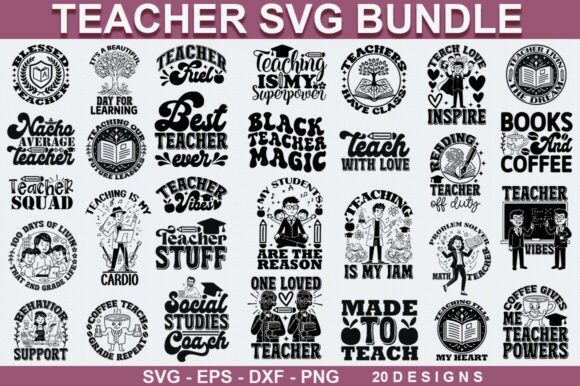 Teacher Svg Bundle: Graphics for T-Shirt Designs