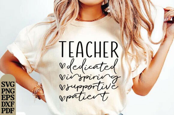 Teacher SVG PNG Teacher Appreciation SVG Graphics for T-Shirt Designs