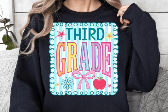 Third Grade SVG: Graphics for T-Shirt Designs